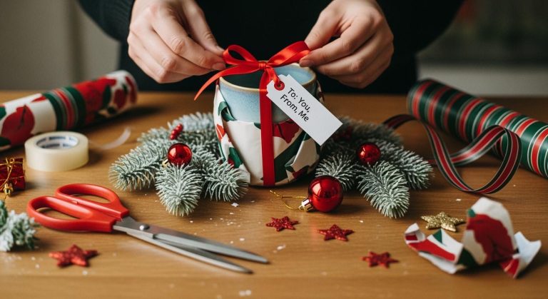 How to Wrap a Ceramic Cup Gift for Christmas Presentation