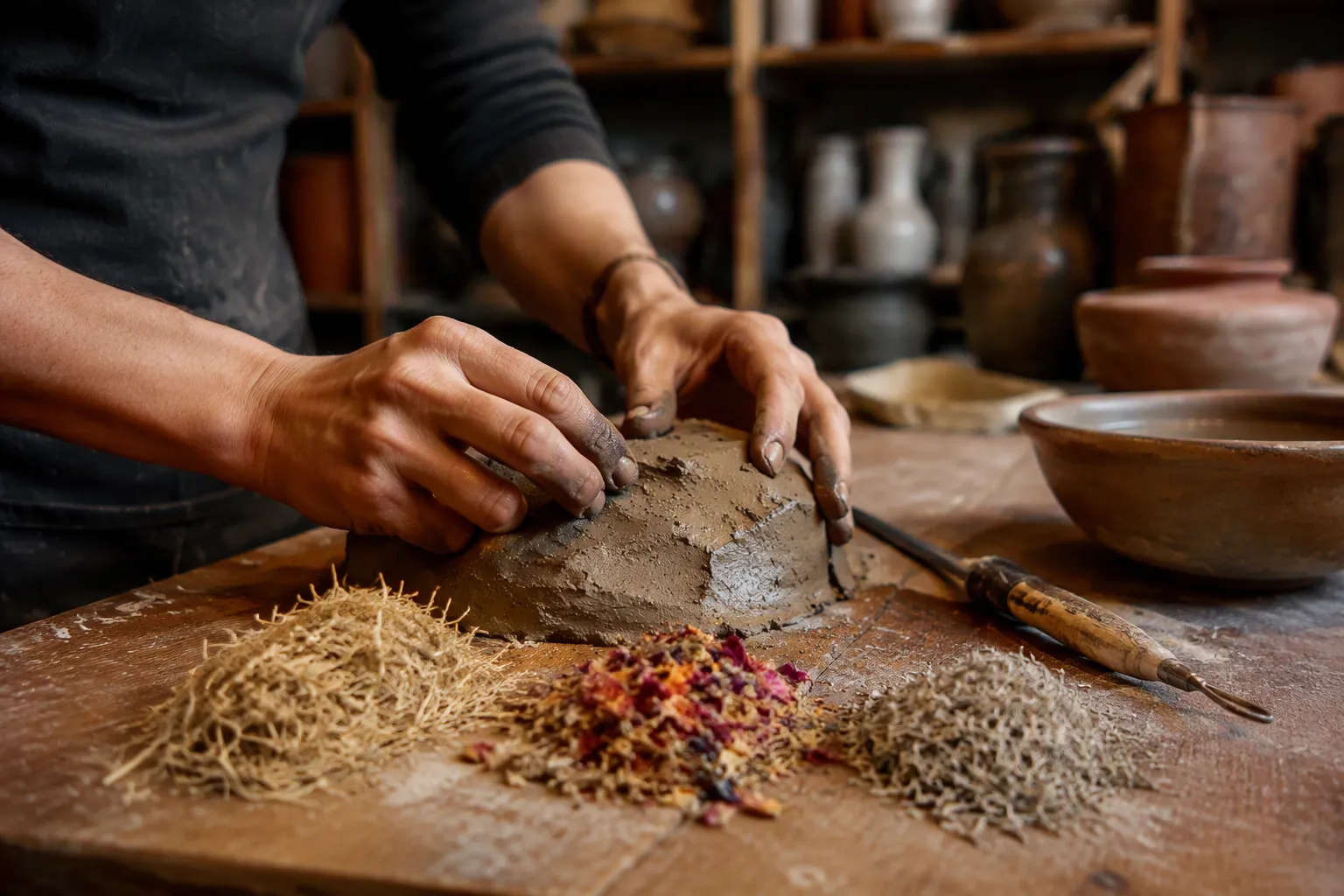 Organic Material in Clay Preparation with CLAYE